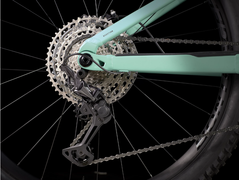 Trek Rail 7 Deore/XT Full Suspension Electric Mountain Bike 2023 in Blue Sage-2